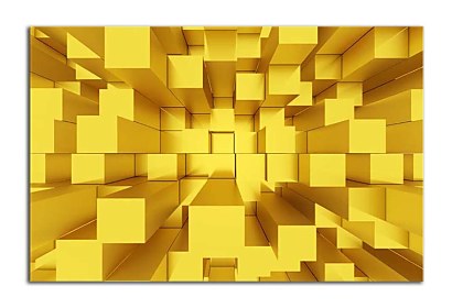 Trojrozměrná fototapeta žluté bloky 24903